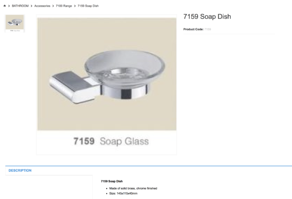 BATHROOM Accessories 7100 Range 7159 Soap Dish