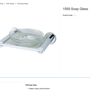BATHROOM Accessories 1500 Range 1559 Soap Glass